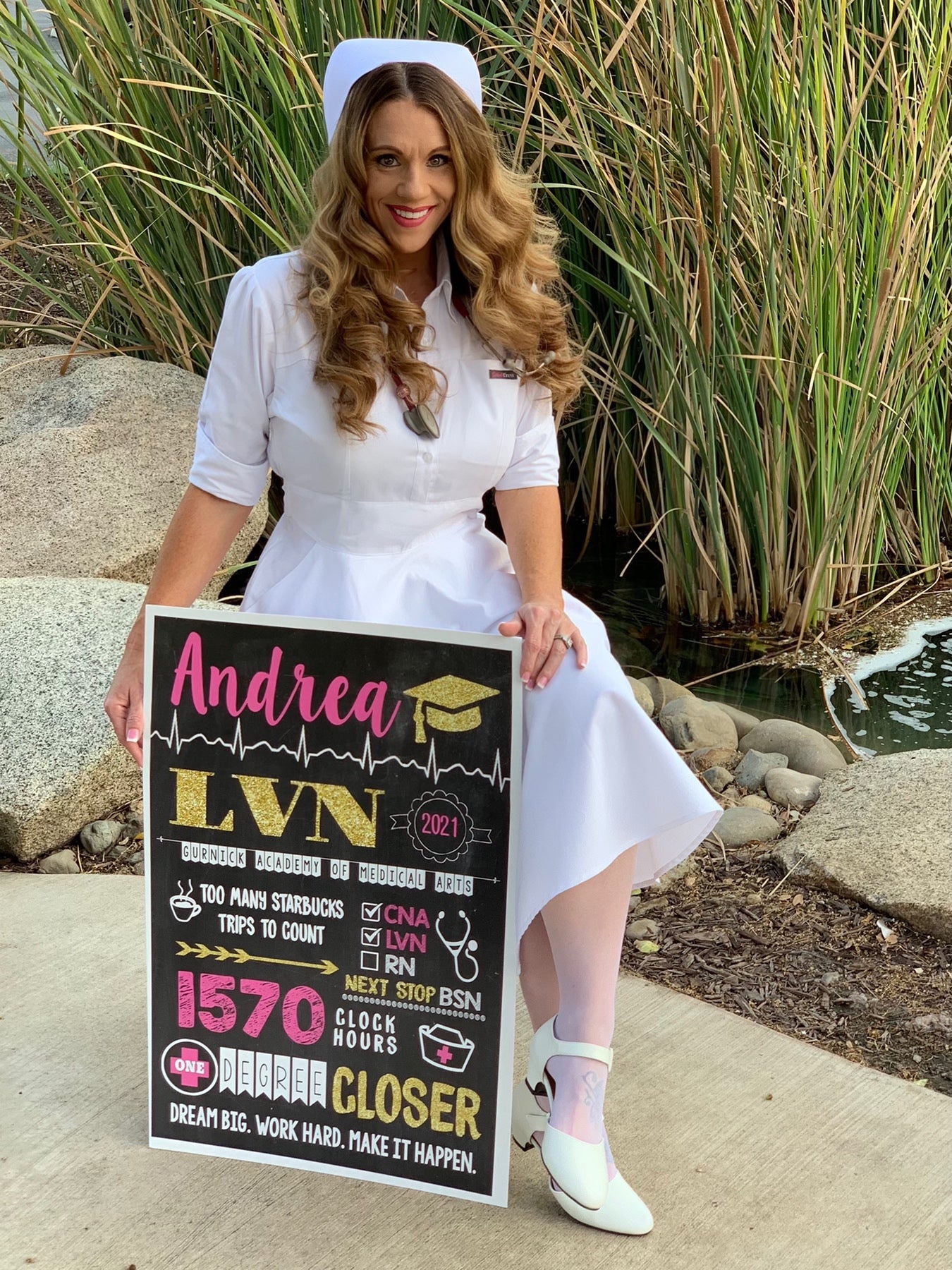 Nurse LVN, BSN, MSN LPN, RN or Any Nursing Graduation Photo Prop Sign Personalized Chalkboard Sign Photo Prop - Any Nursing Degree DIGITAL FILE (Nurse-Check LVN)