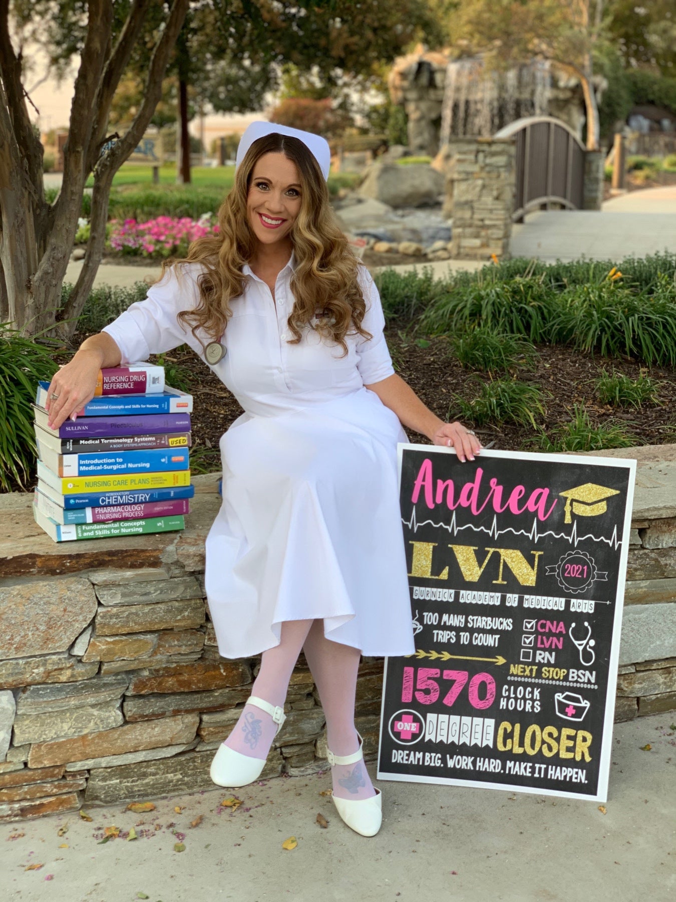 white nurse graduation dress White Nursing Dress: Pinning Ceremony Scrub Dress (XS-3XL)