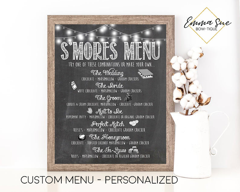 menu & bar signs