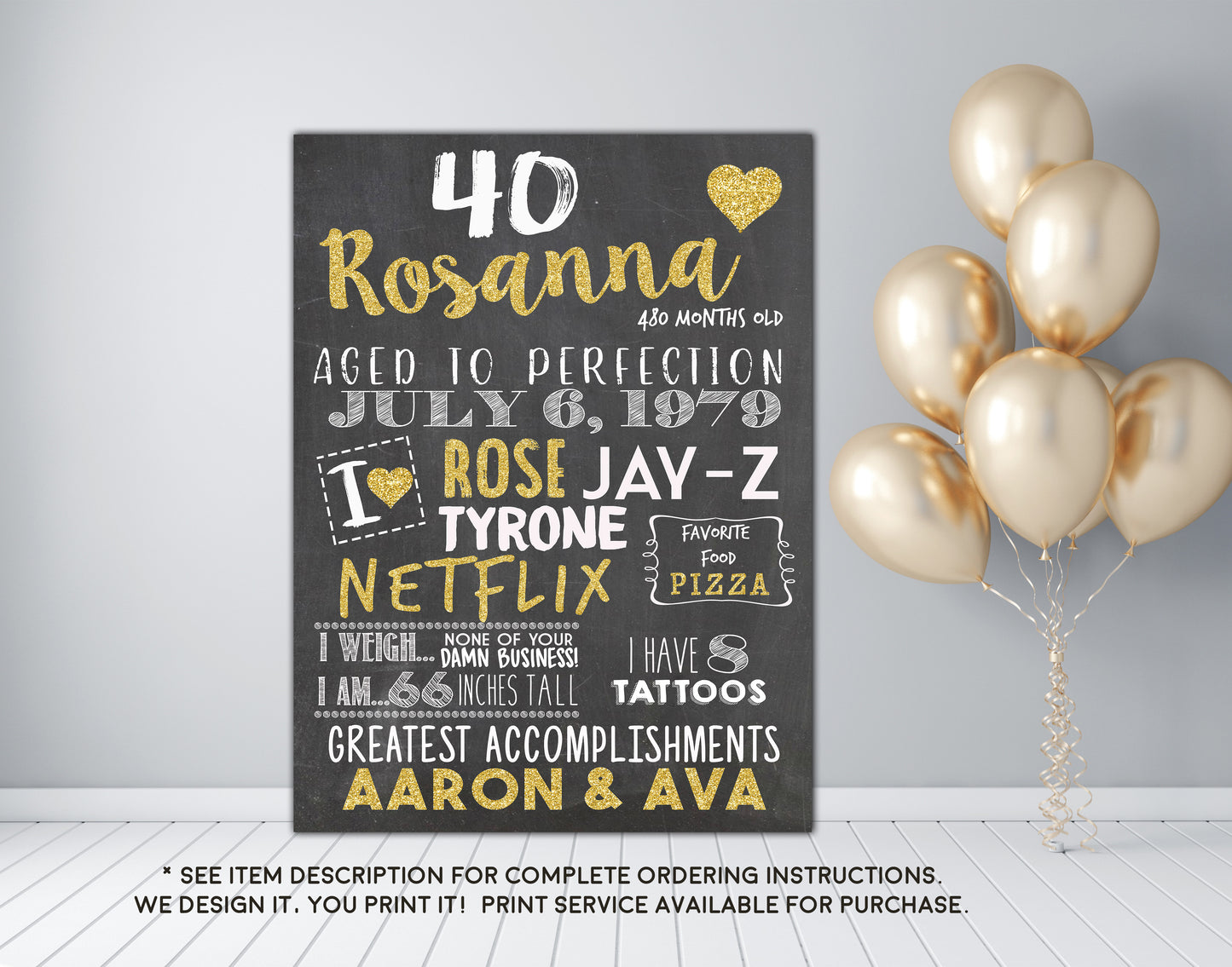 Adult smash cake photo prop Birthday Chalkboard Sign - DIGITAL FILE