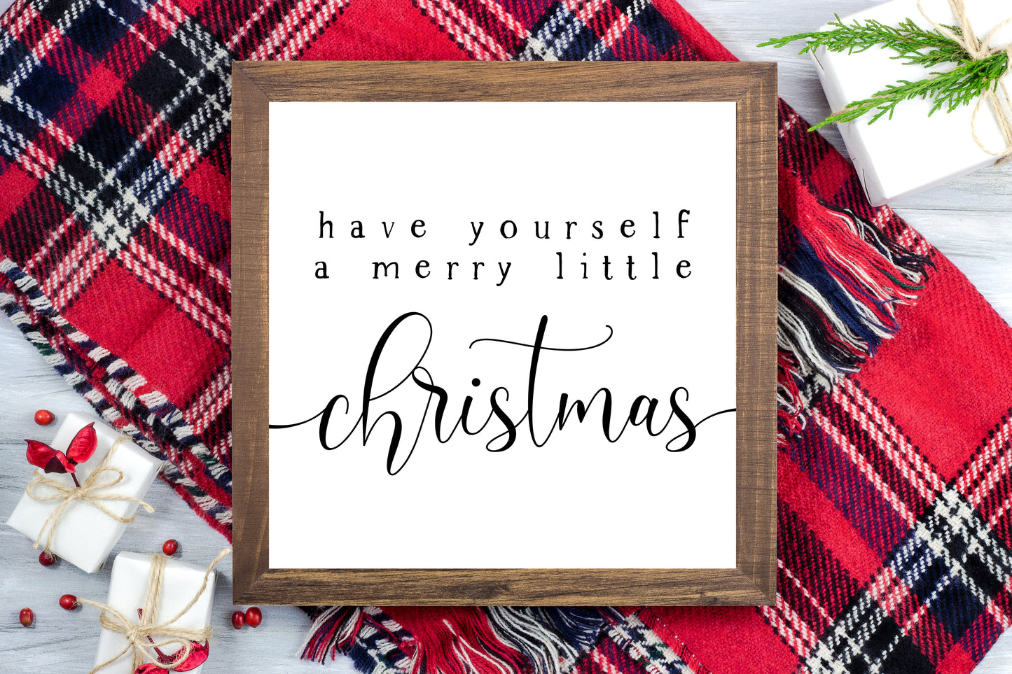 Have Yourself a Merry Little Christmas - Christmas Printable Sign Farmhouse Style - Digital File
