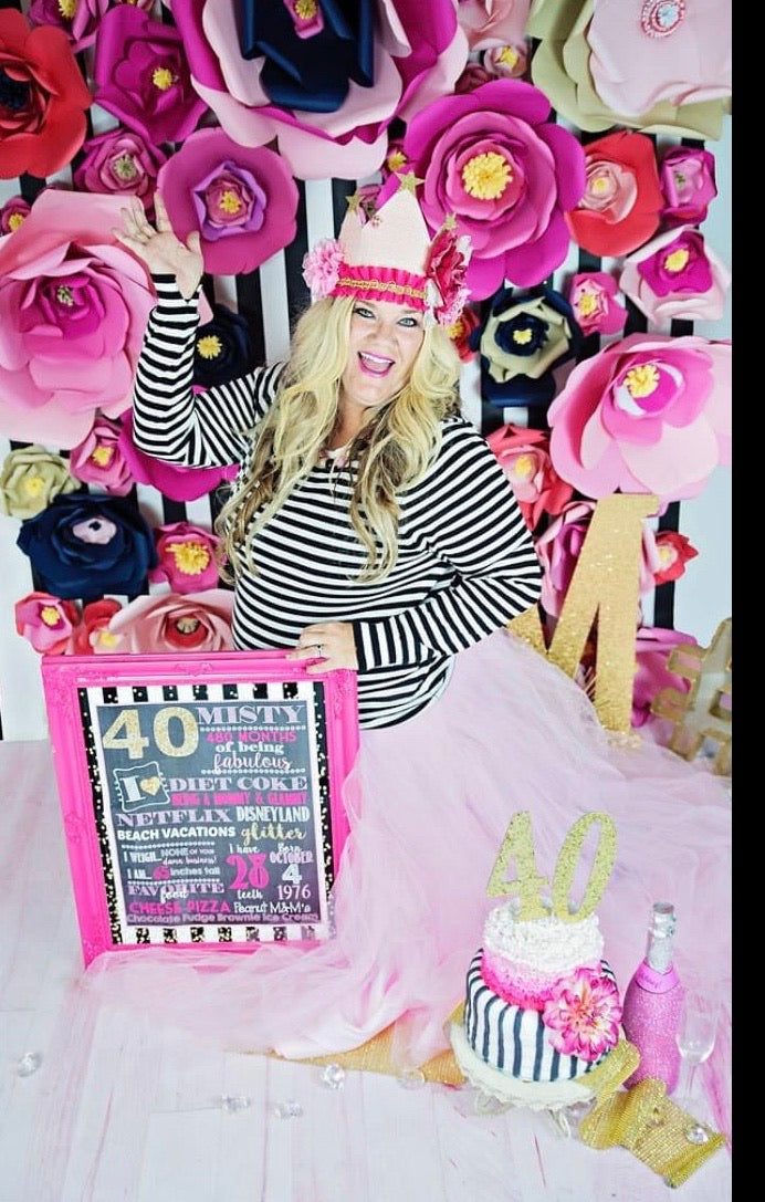 Adult Birthday smash cake photo prop - Birthday Chalkboard Sign - DIGITAL FILE