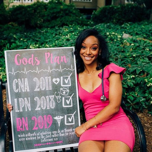 God's Plan Checklist BSN, LVN, LPN, RN, MSN Nursing Graduation Chalkboard Sign Photo Prop - Any Nursing Degree DIGITAL FILE  (Chalk-nursecheck)