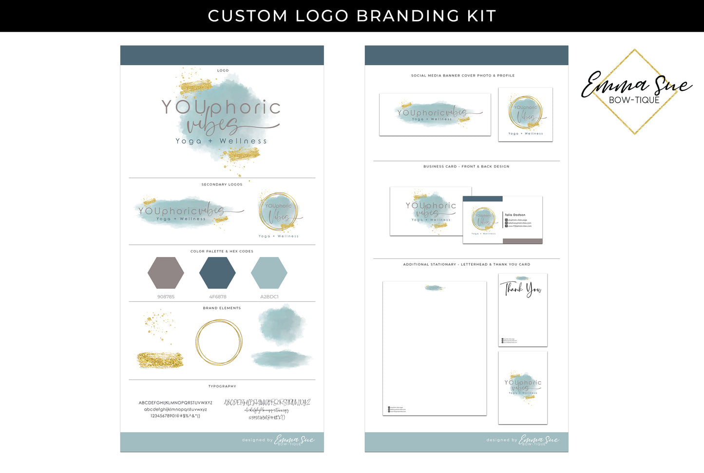 The Basic Business Branding Kit - Logo Design, Alternative Logo and Watermark, Social Media Kit & Business Card