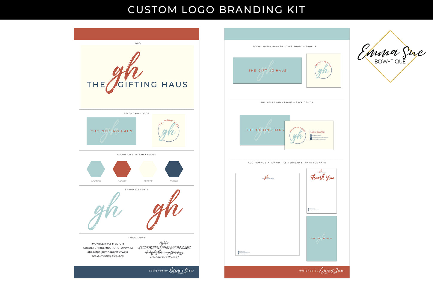 The Basic Business Branding Kit - Logo Design, Alternative Logo and Watermark, Social Media Kit & Business Card