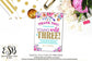 Young Wild and Three Floral Wildflower Birthday Party invitation Printable - Digital File  (Three-roses)
