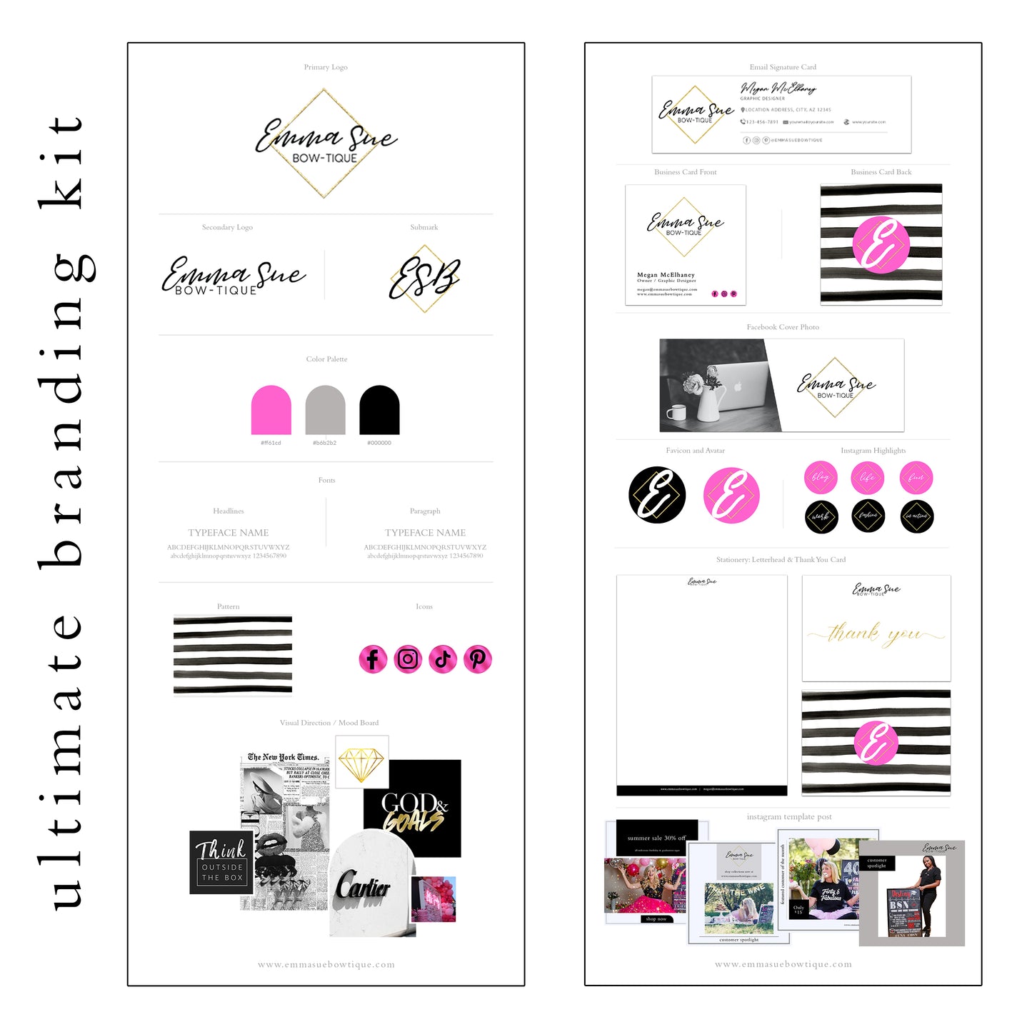 The Ultimate Business Branding Kit - Logo Design, Alternative Logo and Watermark, Social Media Kit & Business Card