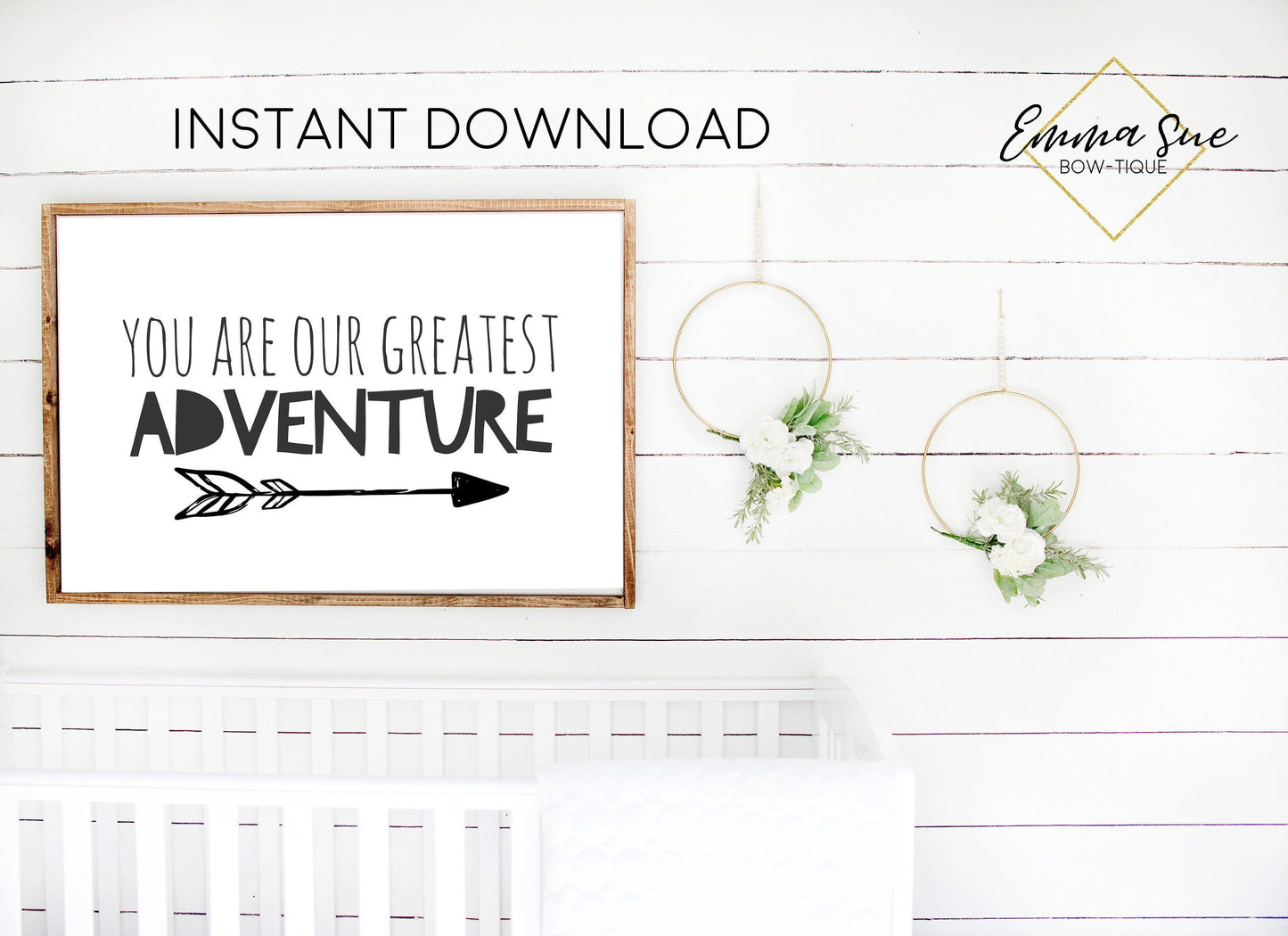 YOU ARE OUR GREATEST ADVENTURE BABY ROOM NURSERY WALL ART PRINTABLE SIGN - DIGITAL FILE