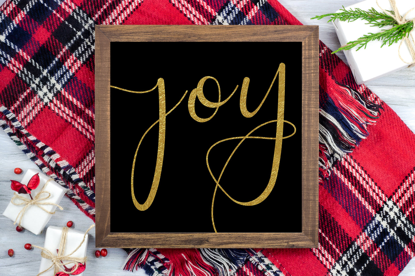 Joy -  Christmas Printable Sign Farmhouse Style  - Digital File